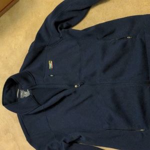 LL Bean navy zip up jacket